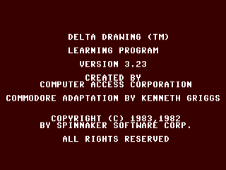 Delta Drawing title screen for Commodore 64